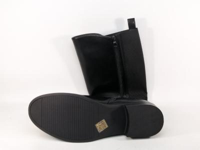 Botte noire femme grande pointure mollets larges double élastique CINK ME dm-y33 confort