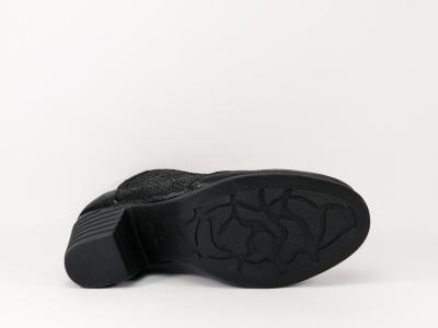 Bottine tout cuir noir White Red by ALCE 9850 Fabrication Espagne pour femme