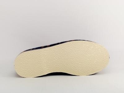 Chaussons chauds homme charentaise fourrée pure laine carreaux CHIC RELAX OUF moret