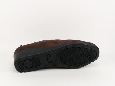 Mocassins pieds sensible femme cuir marron destockage LUXAT Emane