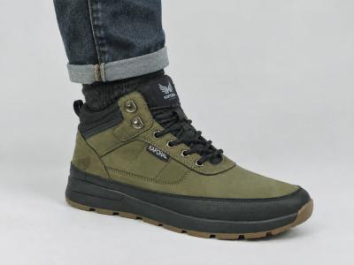 Chaussure montante homme kaki noir destockage KAPORAL bazane à pas cher tendance