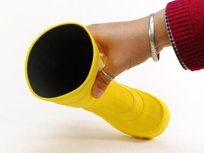 Botte de pluie bébé à pas cher jaune pour enfant destockage UMO bifur - Made in France