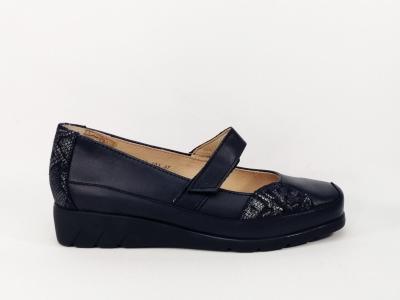 Babies grand confort femme cuir marine destockage LUXAT emerence
