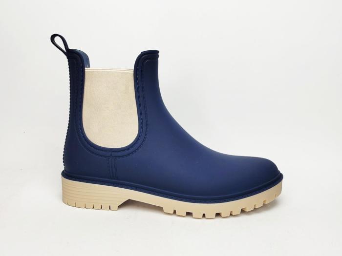 Bottine de pluie femme chic et confortable bleu marine à pas cher MORAN'S xadette