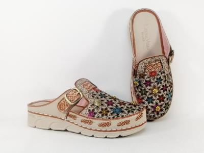 Sabot femme original en cuir tendance et chic LAURA VITA Dorry 01 confortable