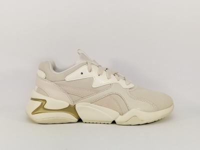 Sneakers femme tendance destockage PUMA 369487 cuir beige à pas cher