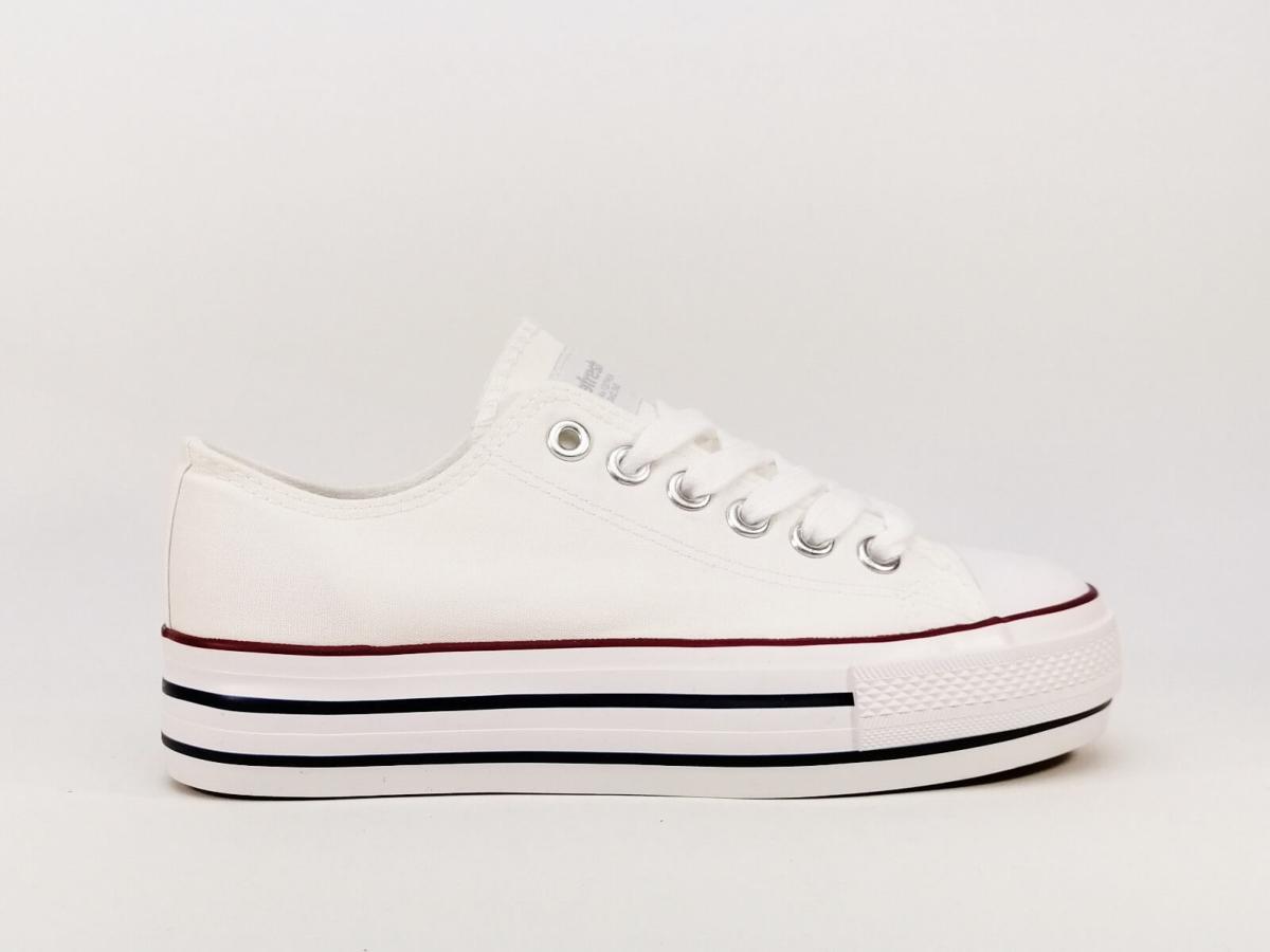 tennis toile blanche femme