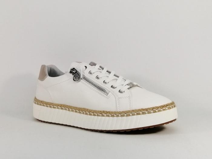 Basket élégante femme sans lacets confortable blanche TOM TAILOR 9590330001