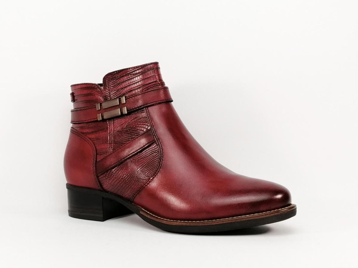 bottines femme rouge tamaris
