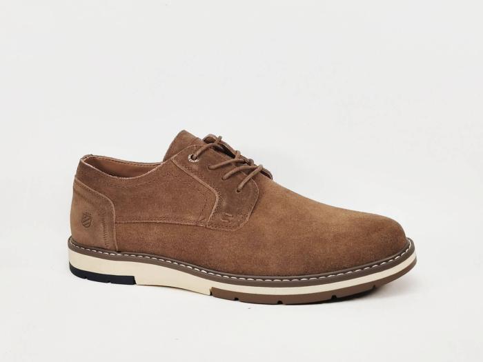 Chaussure homme derby cuir souple nubuck chic confort destockage LONDONS LIFE 162679 à pas cher