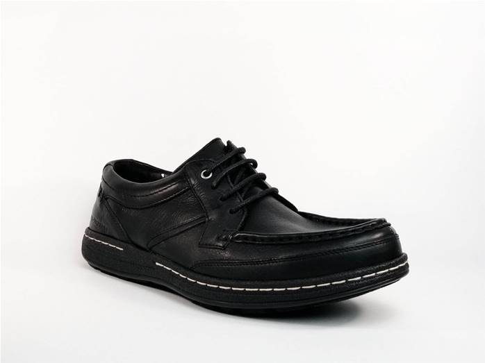 Chaussure à lacets grande largeur destockage HUSH PUPPIES Vines noir grande pointure homme