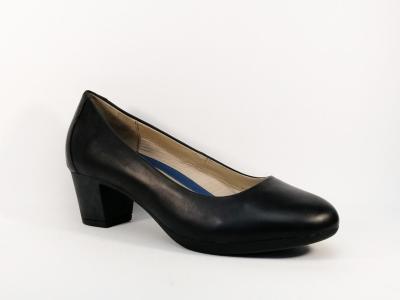 Escarpin  talon cuir noir grande pointure femme destockage HUSH PUPPIES lacara