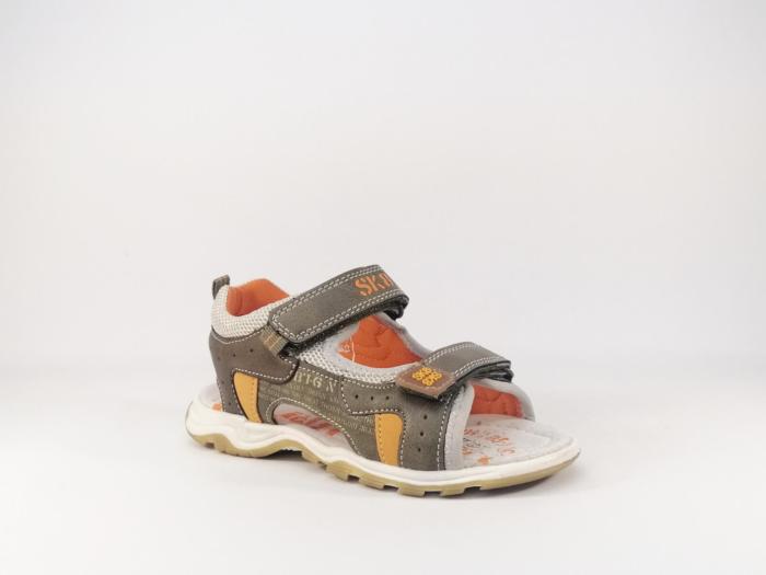 Nu-pied kaki à velcro en destockage SK8 by BOPY Taxeo pour garçons