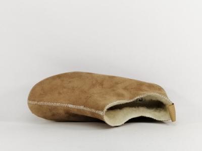 Chausson fourré laine femme chaud et confortable camel SOCA 0362 à pas cher