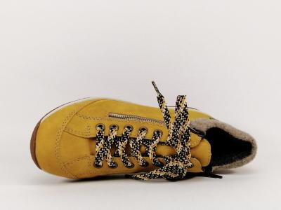 Chaussure montante jaune fourrée et confortable RIEKER L5241 femme