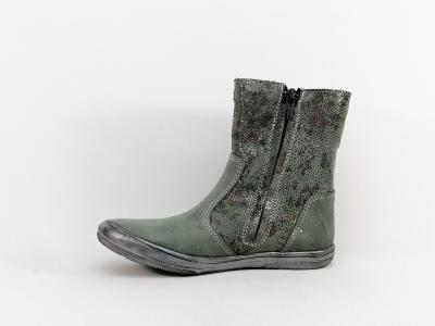 Botte fille cuir souple destockage BELLAMY nievre à pas cher confortable gris
