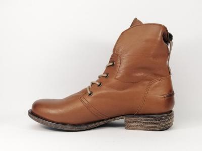 Bottine femme en cuir souple  camel ORLAND 6033 fabriquée au Portugal