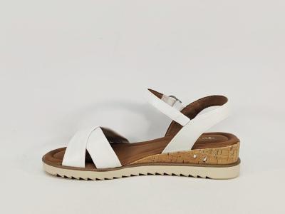 Sandales blanche femme TAMARIS 28106 compensée chic et confortable