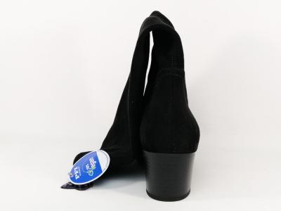 Botte chaussette femme haute stretch noire à talon CAPRICE 25506 vegan confortable