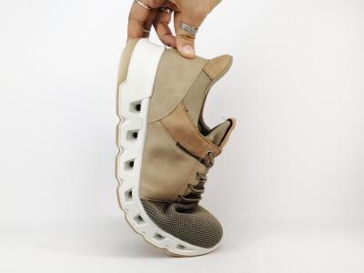 Chaussure slip in homme qui s'enfile toute seule confortable beige destockage IMAC 754175