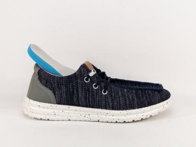 Basket homme sans lacets toile marine à pas cher destockage XTi 142546