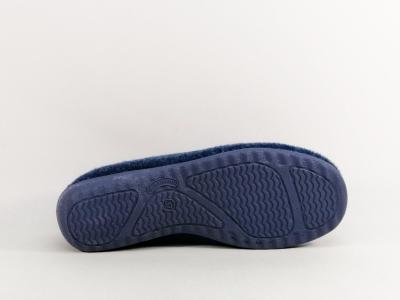 Pantoufle chaude femme fourrée laine SOCA 0340-940 bleu fabrication Espagne !