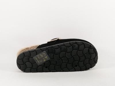 Sabot fourré femme chaud noir tendance à pas cher CHIC SHOES R116