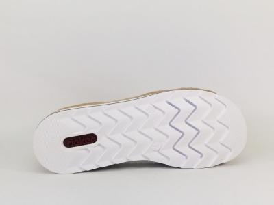 Sandale blanche RIEKER V7919 très confortable et chic femme