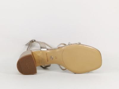 Sandale chic mariage TAMARIS 28236 or femme talon carré destockage à pas cher