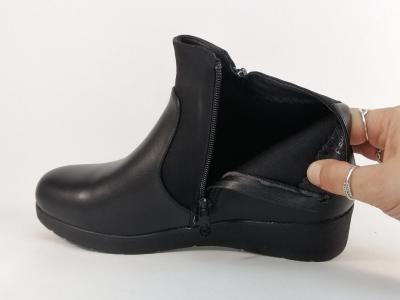 Bottine grande taille femme à pas cher noire compensée CINK ME DM378-3