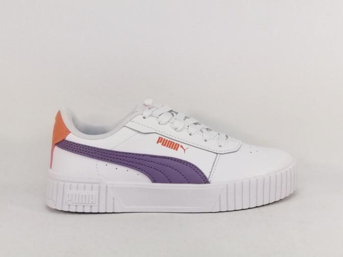 Basket femme PUMA carina destockage à pas cher confortable cuir blanc souple