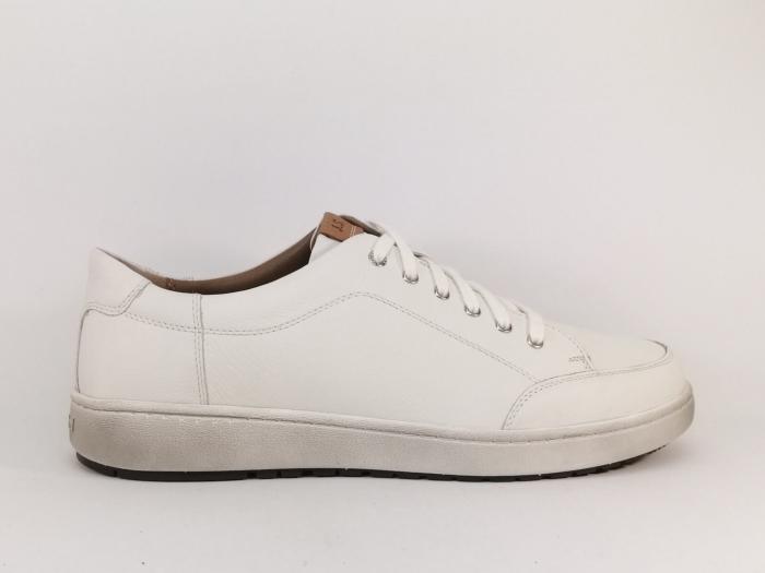 Basket homme grande taille blanche cuir souple confortable destockage JOSEF SEIBEL david 03