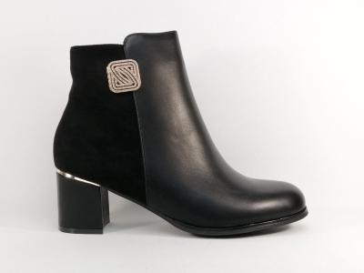 Bottine grande taille femme à talon chic noir CINK ME DM853-1 à pas cher