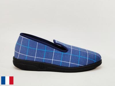 Charentaise été homme pantoufle légère coton toile pieds sensibles made in France BOSSI ulrick