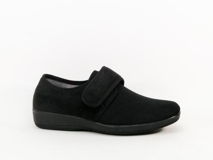 Chausson scratch femme confort souple noir CHIC & RELAX ponfuto à pas cher pieds sensibles