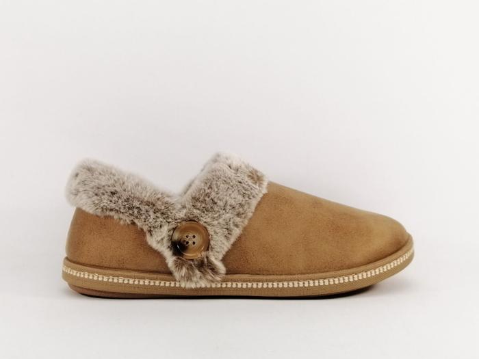 Chausson SKECHERS femme confortable semelle à mémoire de forme destockage Cozy campfire à pas cher