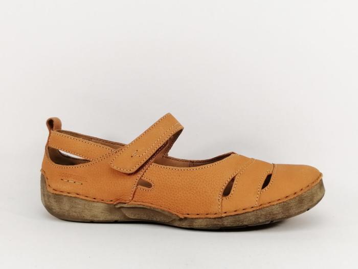 Chaussure femme grande taille confortable cuir orange destockage JOSEF SEIBEL fergey 51