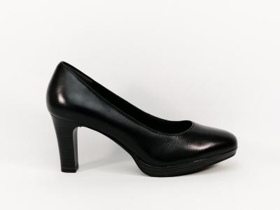Escarpin chic cuir noir TAMARIS 22410 confortable femme
