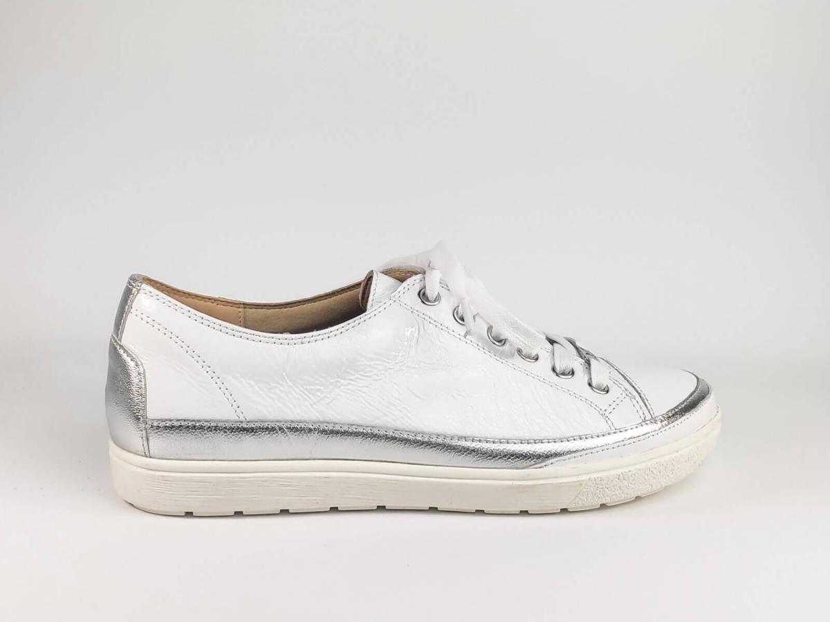 basket en cuir blanche femme