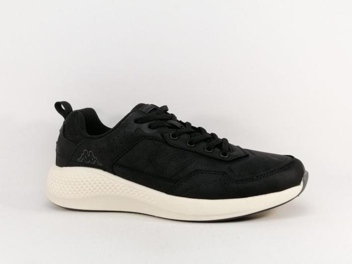 Basket noire homme confortable et chic semelle à mémoire de forme destockage KAPPA adrin