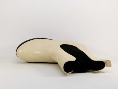 Bottine grande taille femme chic beige à talon en destockage ANDRES MACHADO AM4232 à pas cher
