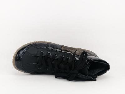 Chaussure montante femme RIEKER L7541 originale et confortable double zip