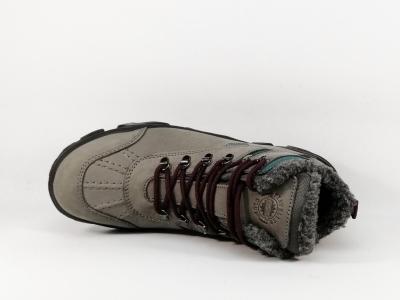 Chaussure randonnée femme fourrée cuir waterproof gris destockage IMAC 808706