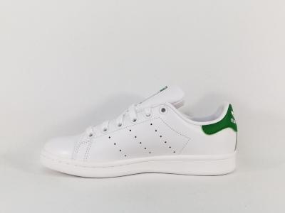 Basket stan smith femme en destockage ADIDAS à pas cher cuir blanc vert