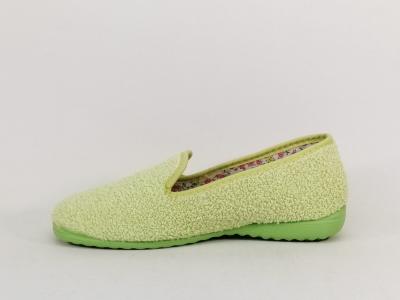 Chausson ballerine femme été pied sensible souple vert en éponge OUF clores