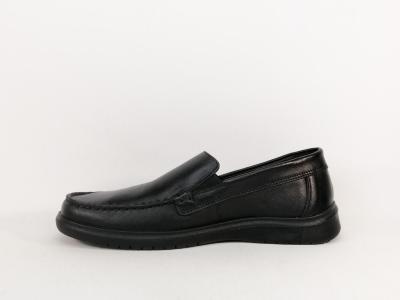 Mocassin homme cuir noir souple confortable destockage IMAC 751150 à pas cher