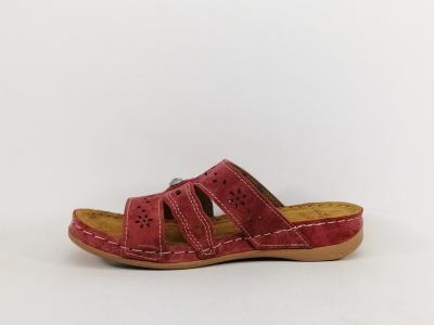 Mule femme confort rouge semelle cuir tendance RELAXITY Mamasito à pas cher
