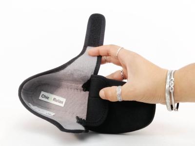 Chausson scratch femme confort souple noir CHIC & RELAX ponfuto à pas cher pieds sensibles