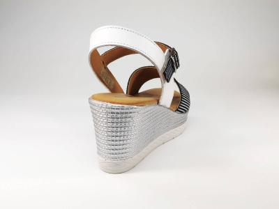 Sandale en cuir à talon compensé MORAN’S Baloise pour femme