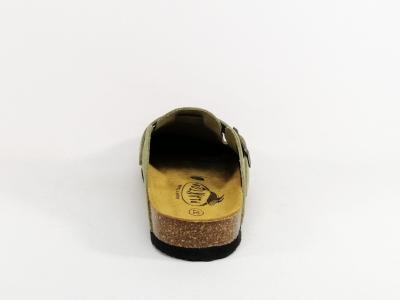 Sabot femme cuir confort vert semelle à mémoire de forme PLAKTON blogg tendance